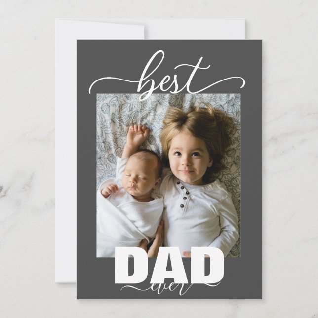 Bästa PAPPA någonsin Kids Photo Fars dag Inbjudningar (Framsida)