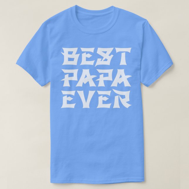 Bästa Pappa någonsin-kinesiska text T Shirt (Design framsida)