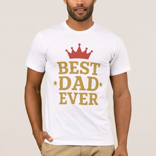 Bästa pappa någonsin | Klassisk fet typografidesig T Shirt (Framsida)