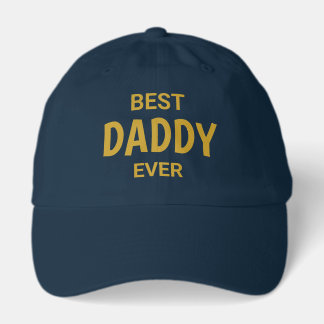 Bästa pappa någonsin Klassisk marinblå och guld Fa Keps