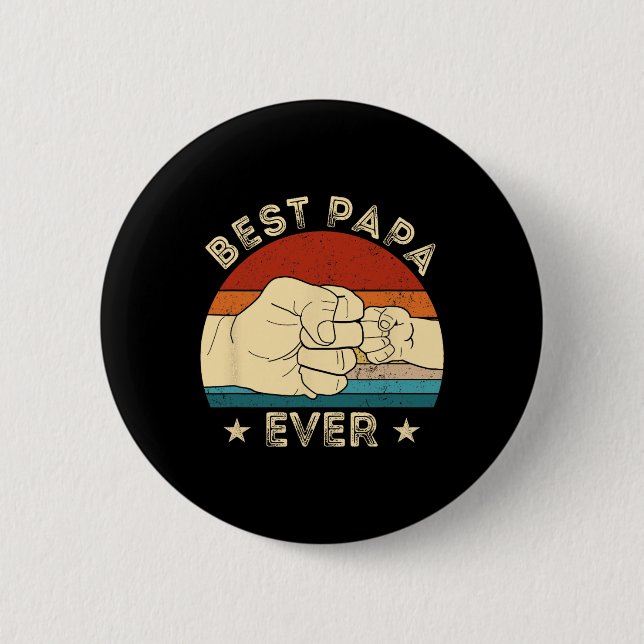 Bästa pappa någonsin knut fist rolig farfar fars d knapp (Framsida)