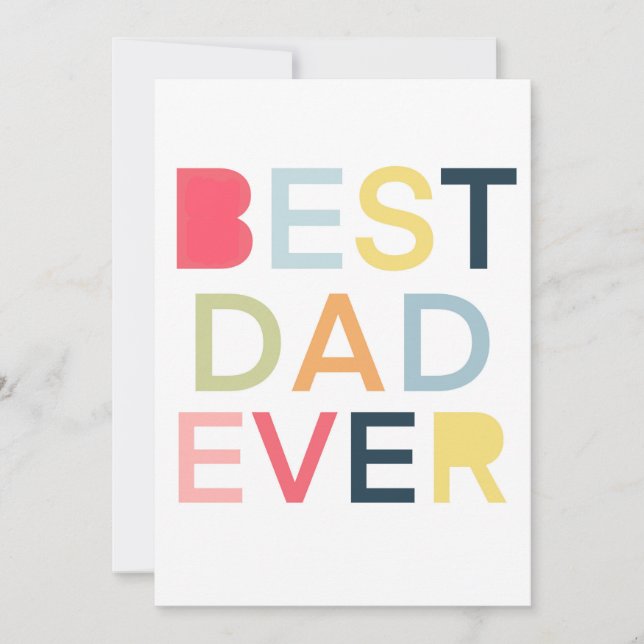Bästa Pappa någonsin-kort för Fars dag och födelse Meddelande (Framsida)