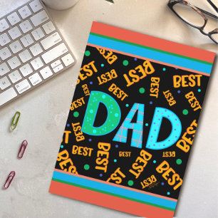 Bästa pappa någonsin Kul fadersdags-kort med inspi Kort