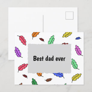 Bästa pappa någonsin l Fars dag Helg Vykort