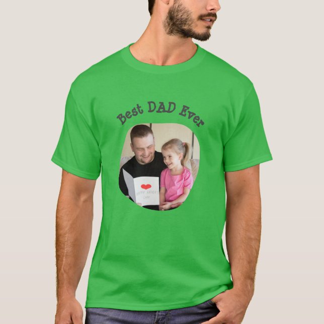 Bästa PAPPA någonsin Ladda upp ditt kvadratfamiljf T Shirt (Framsida)