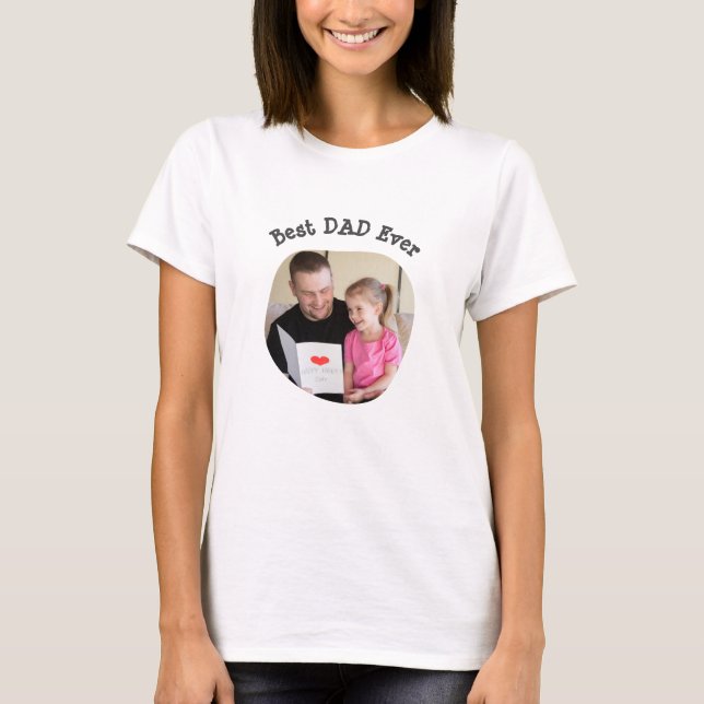 Bästa PAPPA någonsin Ladda upp ditt kvadratfamiljf T Shirt (Framsida)