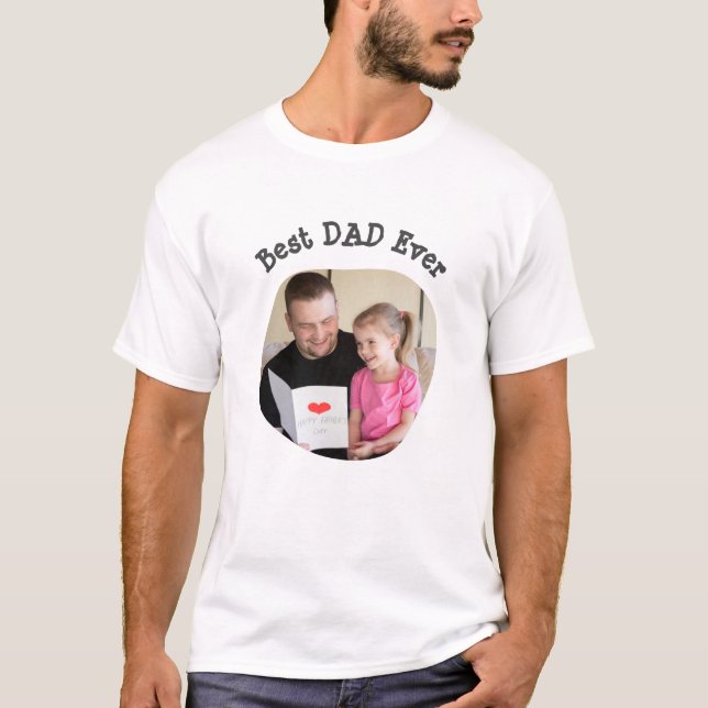 Bästa PAPPA någonsin Ladda upp ditt kvadratfamiljf T Shirt (Framsida)