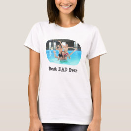 Bästa PAPPA någonsin ladda upp vågräts familjefoto T Shirt