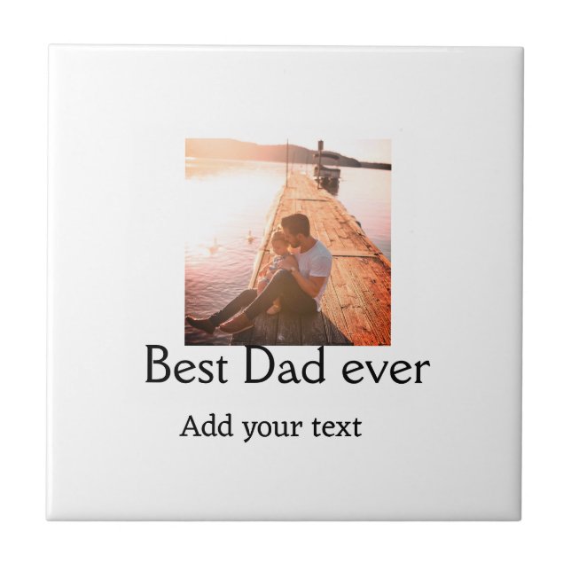 Bästa pappa någonsin lägga till namn-fars dag-text kakelplatta (Framsidan)