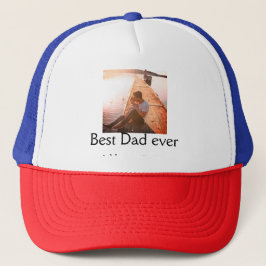 Bästa pappa någonsin lägga till namn-fars dag-text keps