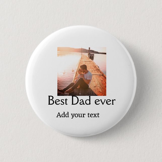 Bästa pappa någonsin lägga till namn-fars dag-text knapp (Framsida)