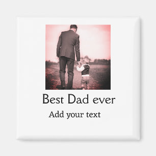 Bästa pappa någonsin lägga till namn-fars dag-text magnet