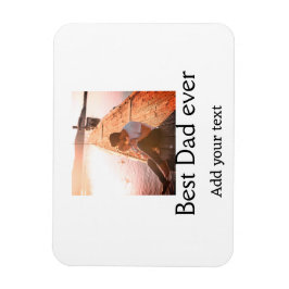 Bästa pappa någonsin lägga till namn-fars dag-text magnet