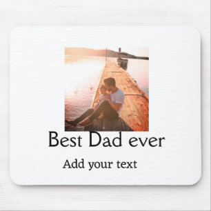 Bästa pappa någonsin lägga till namn-fars dag-text musmatta