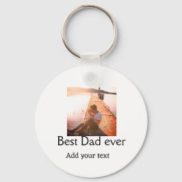 Bästa pappa någonsin lägga till namn-fars dag-text nyckelring