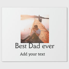 Bästa pappa någonsin lägga till namn-fars dag-text presentpapper