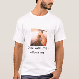 Bästa pappa någonsin lägga till namn-fars dag-text t shirt