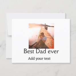Bästa pappa någonsin lägga till namn-fars dag-text vykort