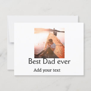Bästa pappa någonsin lägga till namn-fars dag-text vykort