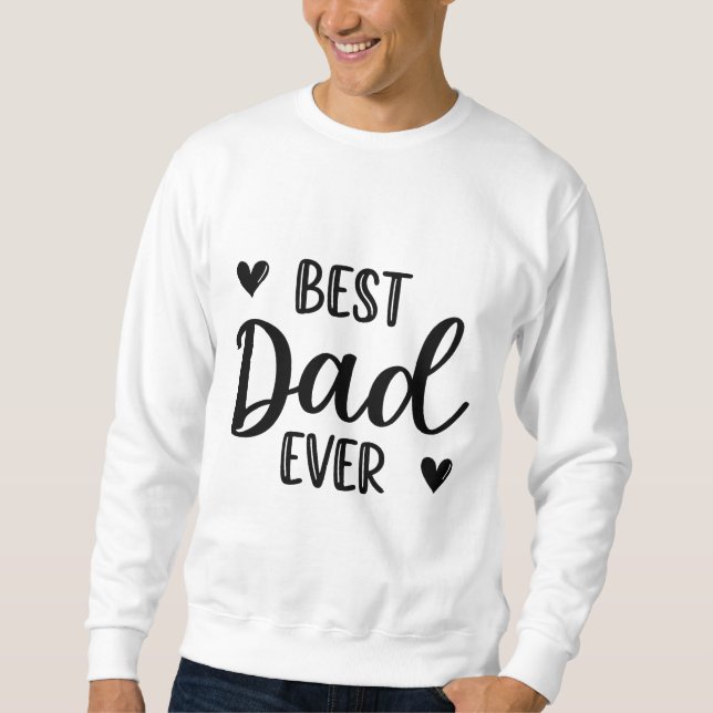 Bästa Pappa någonsin Lång Ärmad Tröja (Framsida)