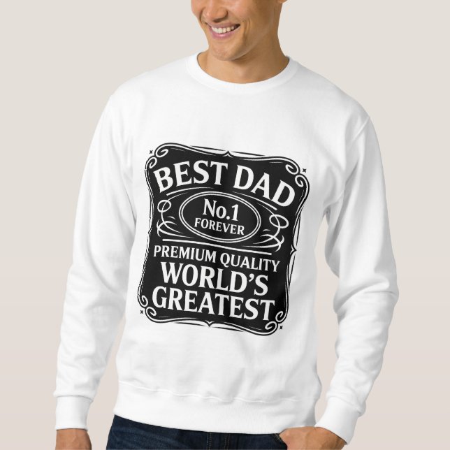 Bästa Pappa någonsin Lång Ärmad Tröja (Framsida)