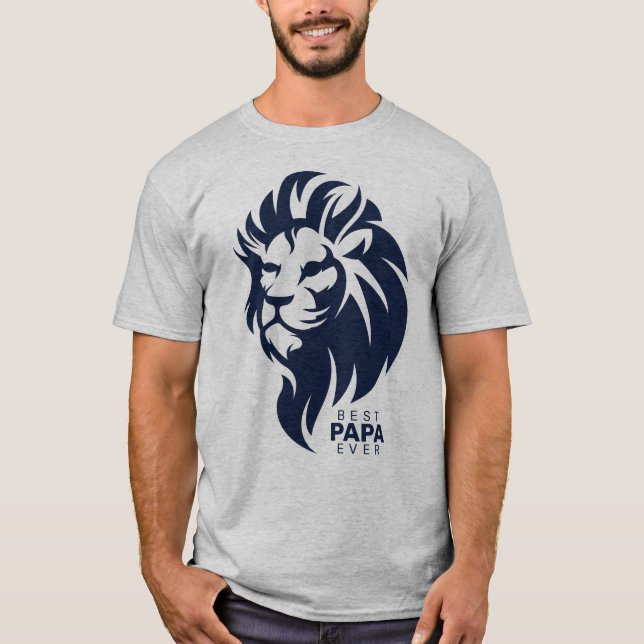 Bästa Pappa någonsin, Lejont, Fars dag T-Shirt (Framsida)