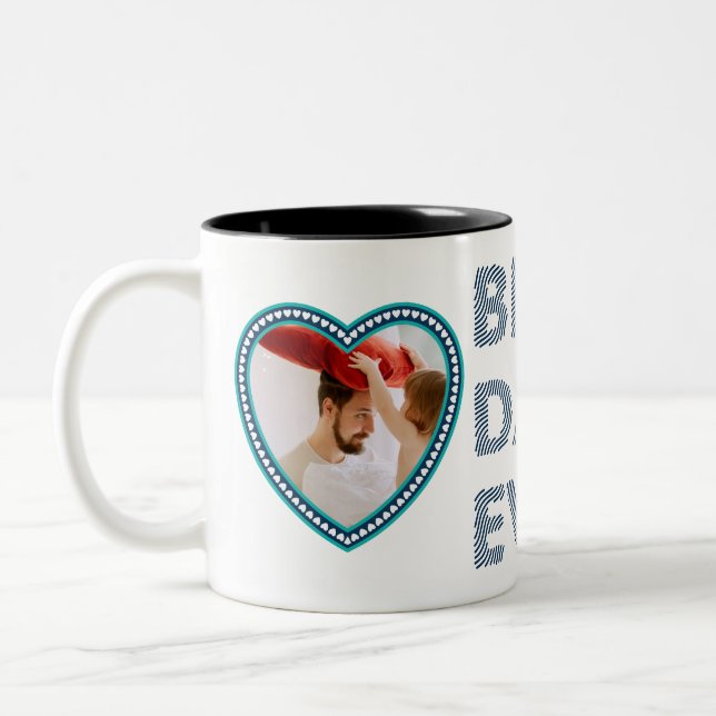 Bästa Pappa någonsin, Lycklig 1:a Far-dagen Två-Tonad Mugg (Vänster)