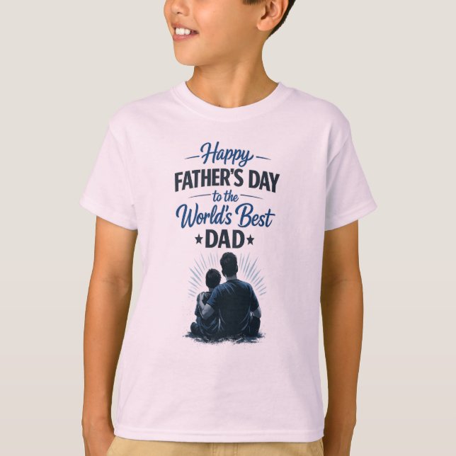 Bästa pappa någonsin | Lycklig fadersdagspresentde T Shirt (Framsida)