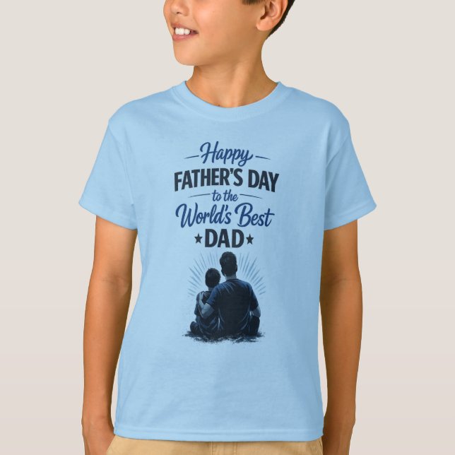 Bästa pappa någonsin | Lycklig fadersdagspresentde T Shirt (Framsida)
