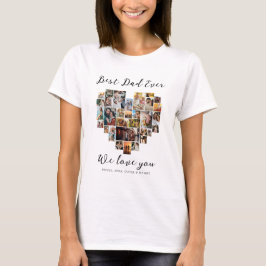 Bästa Pappa någonsin Lycklig-Far-dagen - hjärtfoto T Shirt