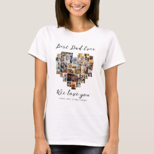 Bästa Pappa någonsin Lycklig-Far-dagen - hjärtfoto T Shirt