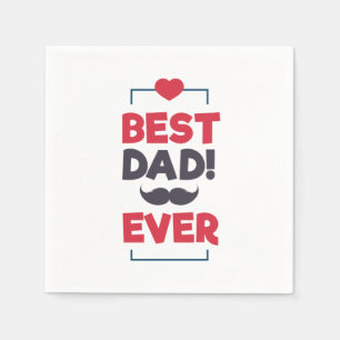 Bästa Pappa någonsin Lycklig Fars dag Napkin Pappersservett