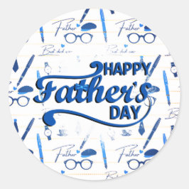 Bästa Pappa någonsin, Lycklig Fars dag Runt Klistermärke