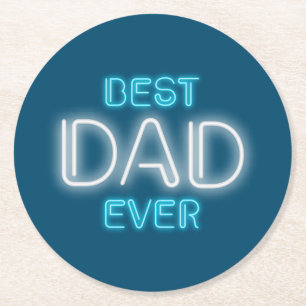Bästa Pappa någonsin Lycklig Fars dag UNDERLÄGG Papper Rund
