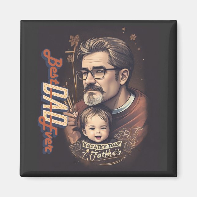 Bästa pappa någonsin magnet (Framsidan)
