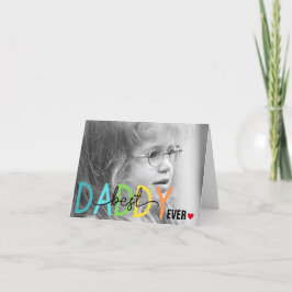 Bästa pappa någonsin med Fars dag-registrerat häls Tack Kort