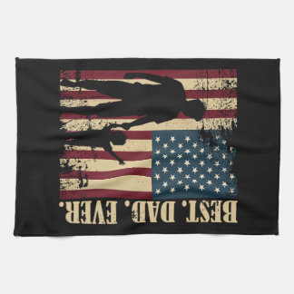 Bästa pappa någonsin med oss amerikansk flagga vin kökshandduk