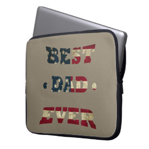 Bästa pappa någonsin med oss amerikanska flagga laptop fodral