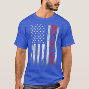 Bästa Pappa någonsin med USA:s amerikanska Flagga T Shirt