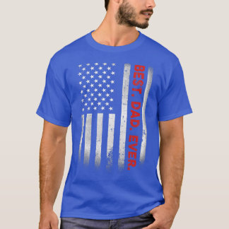 Bästa Pappa någonsin med USA:s amerikanska Flagga  T Shirt