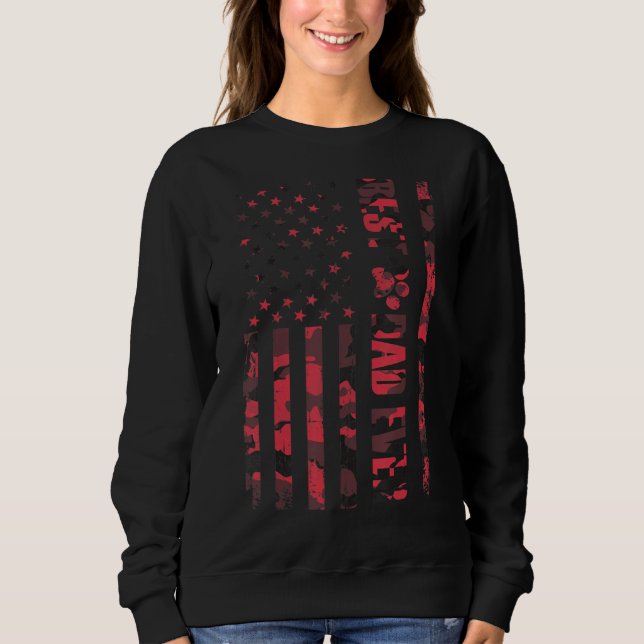 Bästa Pappa någonsin med USA:s Flagga för FA T Shirt (Framsida)