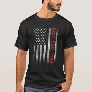 Bästa pappa någonsin med USA:s flagga för fars dag T Shirt