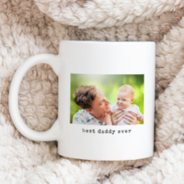 Bästa pappa någonsin, minimal fotoutskrift kaffemugg
