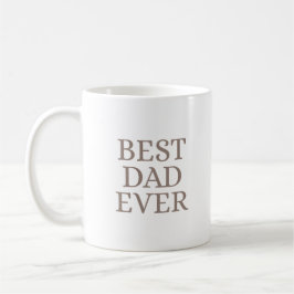 Bästa pappa någonsin Minimalist Beige Konst Kaffemugg