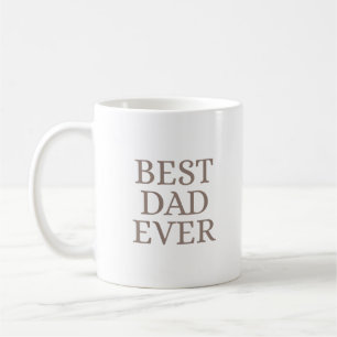 Bästa pappa någonsin Minimalist Beige Konst Kaffemugg