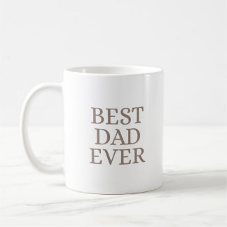 Bästa pappa någonsin Minimalist Beige Konst Kaffemugg