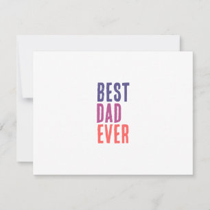 Bästa pappa någonsin minimalistisk cool profession anteckningskort