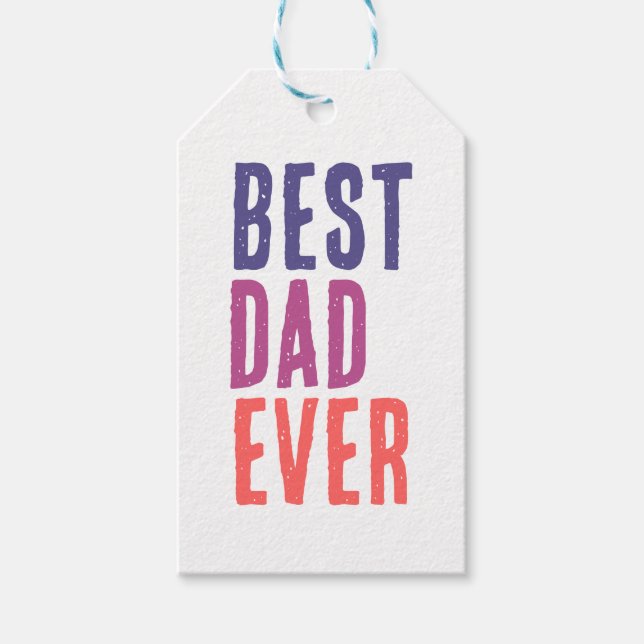 Bästa pappa någonsin minimalistisk cool profession presentetikett (Framsidan)