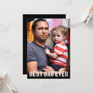 Bästa Pappa någonsin minimalistiskt Fars dag-foto Kort