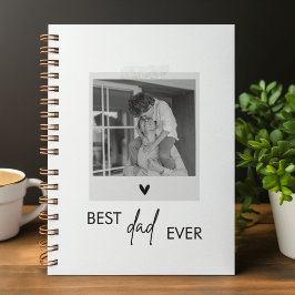 Bästa Pappa någonsin-minimalistiskt foto Anteckningsbok